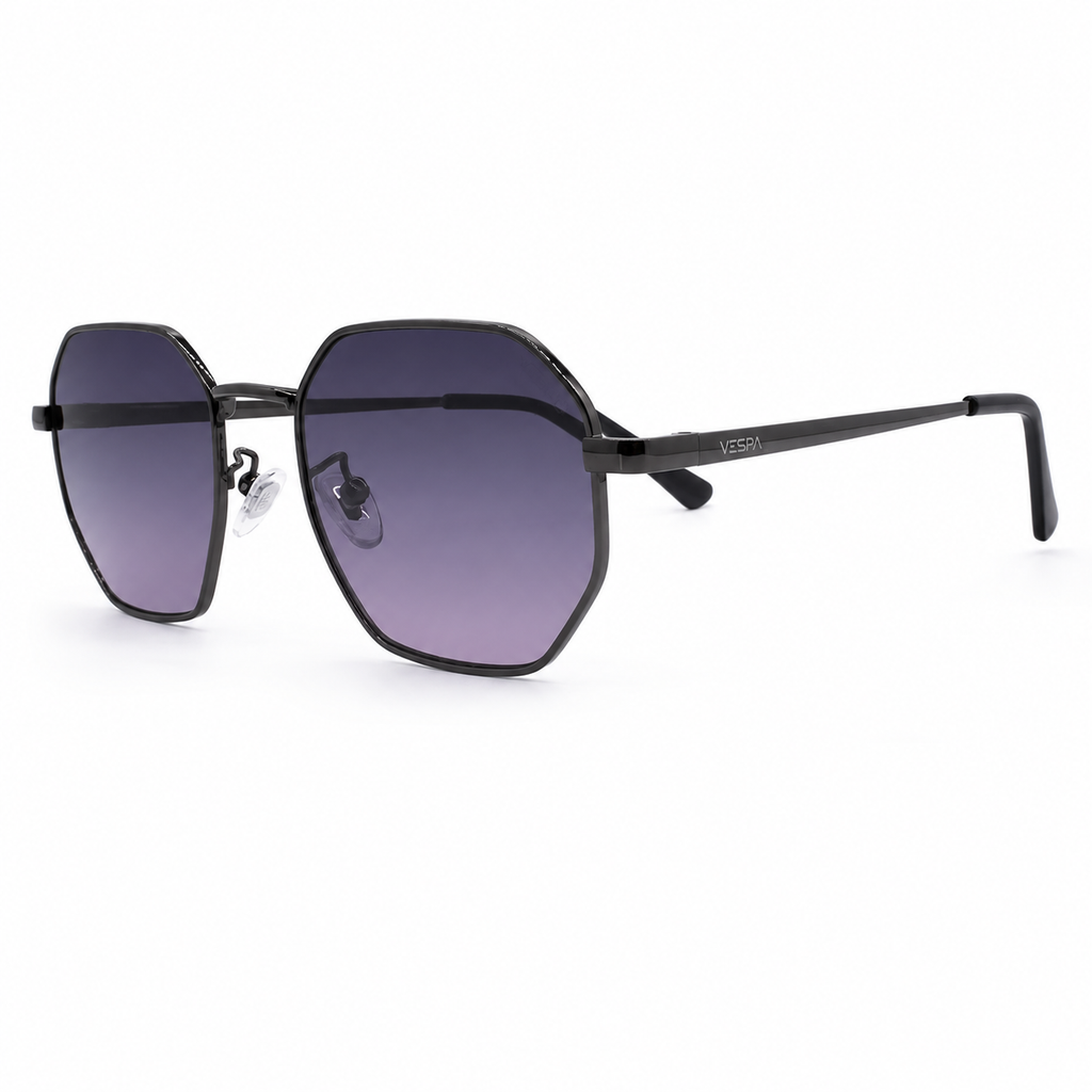 Lentes de sol Vespa DYVE-054 geométrico negro morado degradé