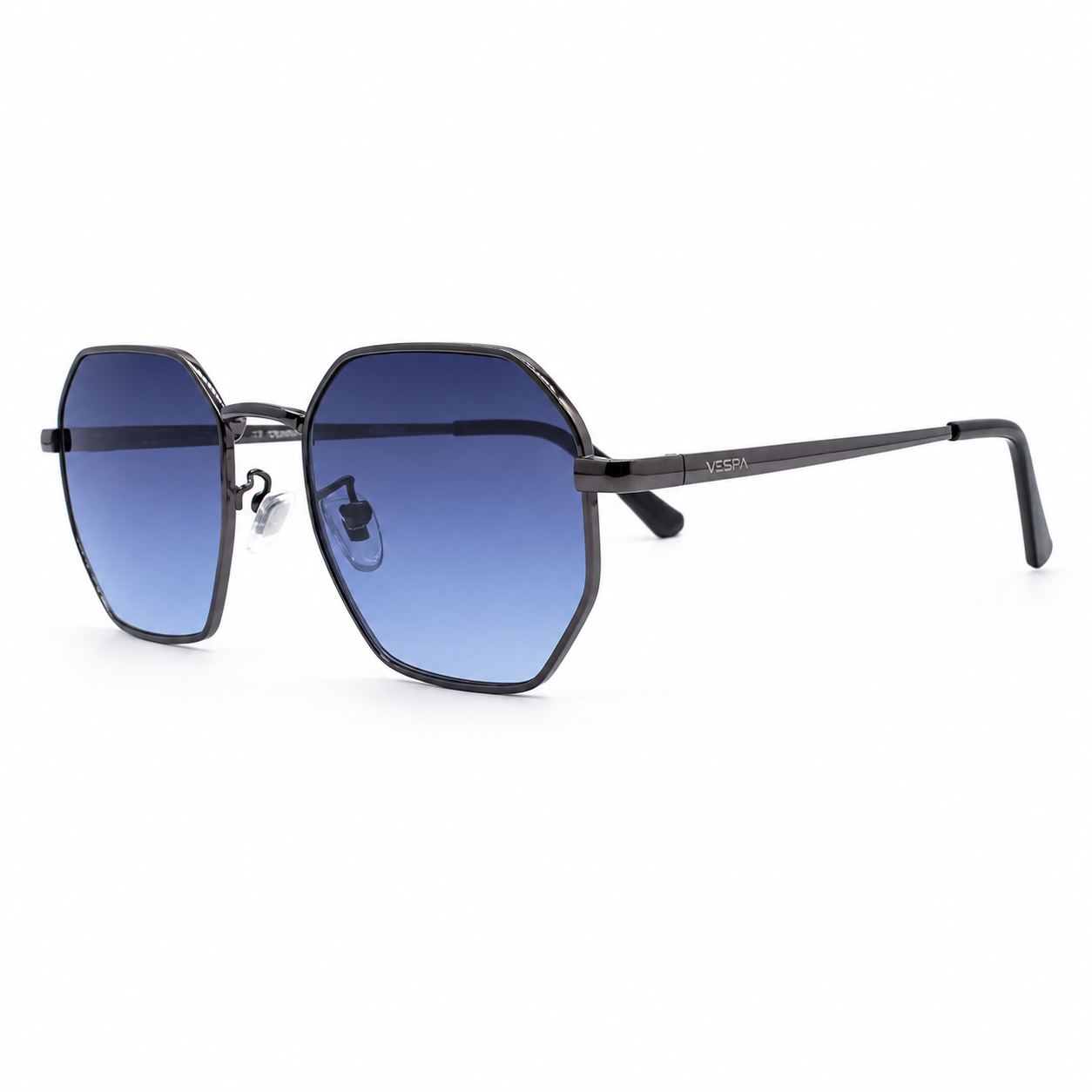 Lentes de sol Vespa DYVE-054 geométrico gunmetal azul degradé