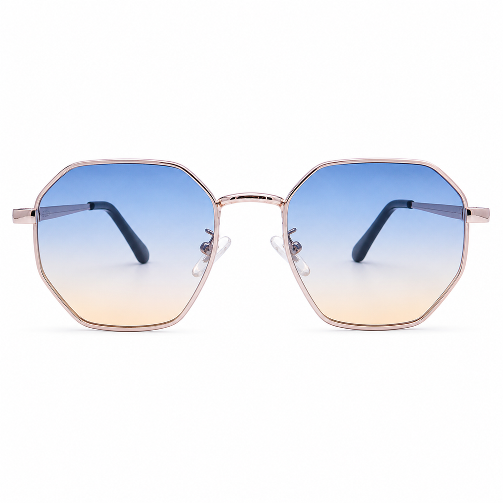 Lentes de sol Vespa DYVE-054 geométrico dorado bicolor degradé