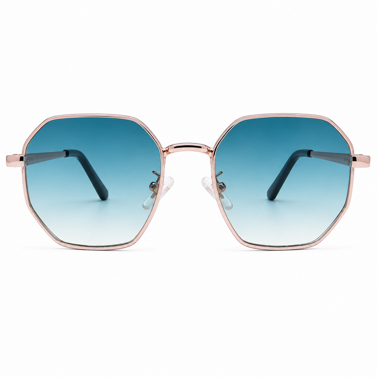 Lentes de sol Vespa DYVE-054 geométrico dorado petróleo degradé