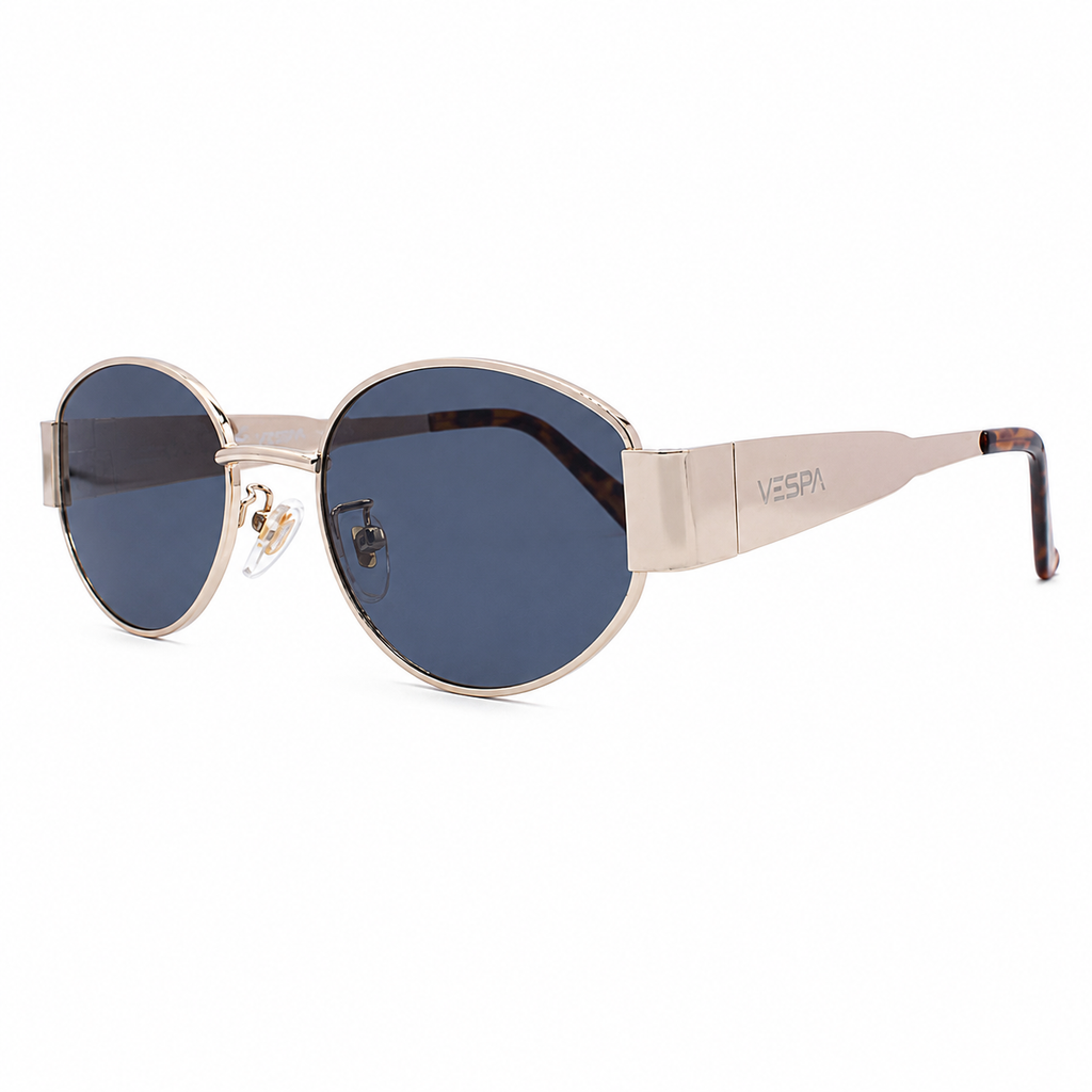 Lentes de sol Vespa DYVE-086 ovalado metal dorado gris